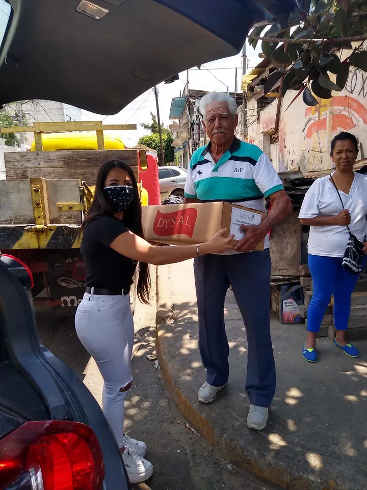 La institución. Dr. Sonrisas, en México, recibió apoyo de Henkel para la distribución de alimentos a personas en situación vulnerable.